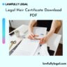 Legal Heir Certificate Download PDF